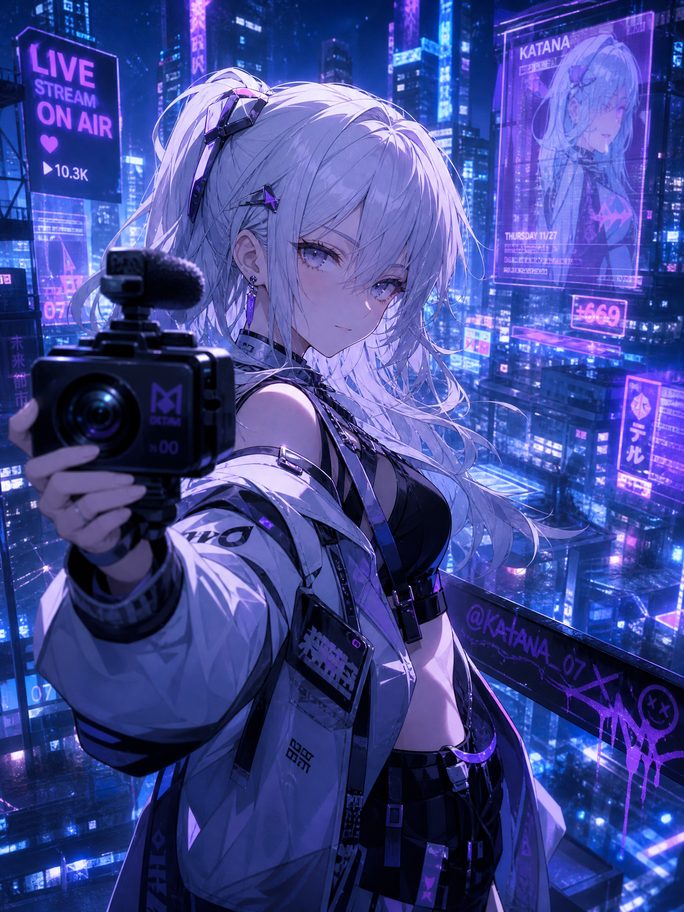 泄密动漫直播-银发少女创作直播间